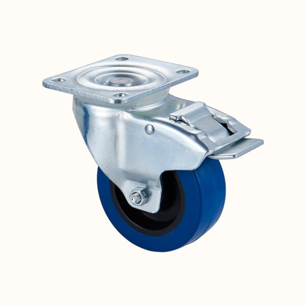 FAYSHING 100mm / 4" Blue Swivel Braked Castor