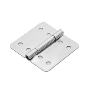 Dobradiça metálica pequena para caixa de ferramentas com 4 orifícios de 39 por 41 mm