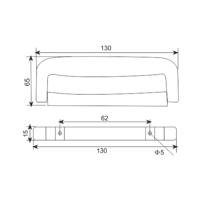 Poignée pivotante de 130 mm pour porte-documents avec raccords chromés FS2029 2 Poignée pivotante de 130 mm pour porte-documents avec raccords chromés