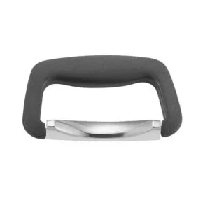 Pega giratória para mala de 134x62 mm com acessórios cromados