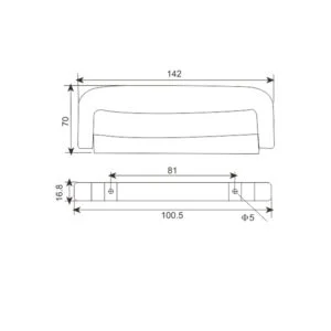 Chrome swivel handle on a briefcase