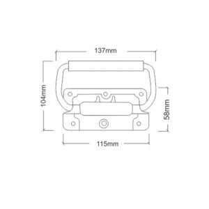 Flight case handle without spring FS-2052