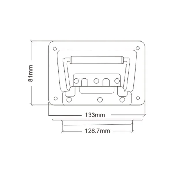 Fayshing Spring-less Loaded Case Handle Cabinet Pulls with Rubber Grip for Flight Road Case Tool Box Truck Box FS-2063 - Image 2