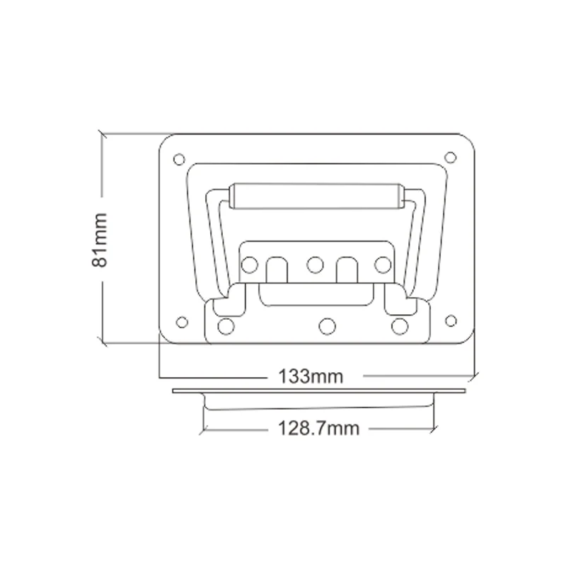 Puxador de armário com pega de borracha para caixa de ferramentas ou de camião