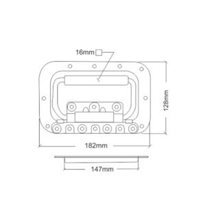 Recessed flightcase handle FS2067 from flightcase hardware selection