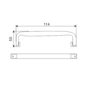 Black plastic handle makeup case accessory FS2068
