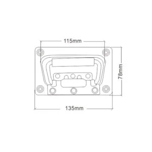 Flightcase handle with no spring for cabinet loading