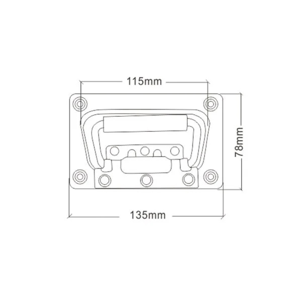 Asa de flightcase sin muelle para carga de armarios