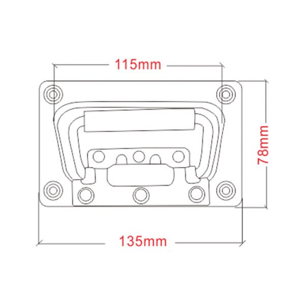 Fayshing Flightcase Handle Sprung Recessed Handle FS-2114 - Imagen 2