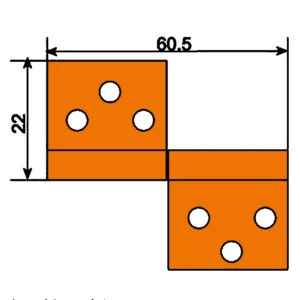 Dobradiça de bandeira amovível num estojo de voo