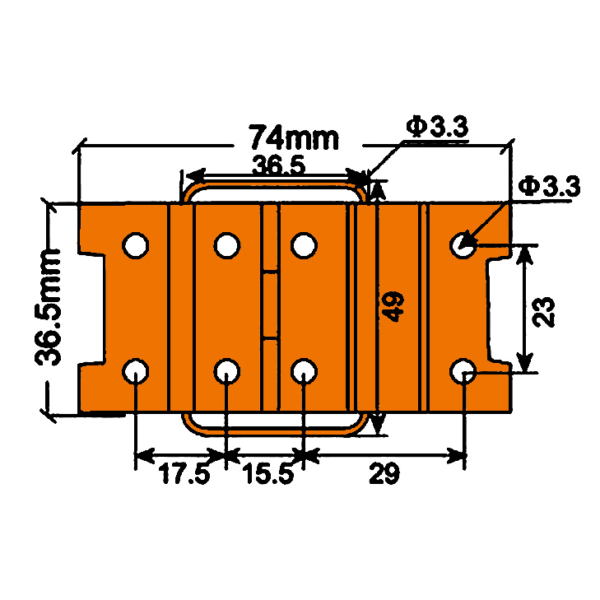 Fayshing Heavy Metal Flight Case Hardware Fitting lid stay hinges FS-5049 - Imagem 2