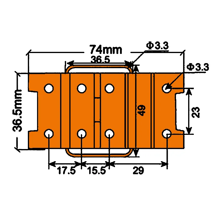 Heavy metal flight case lid stay hinges FS-5049