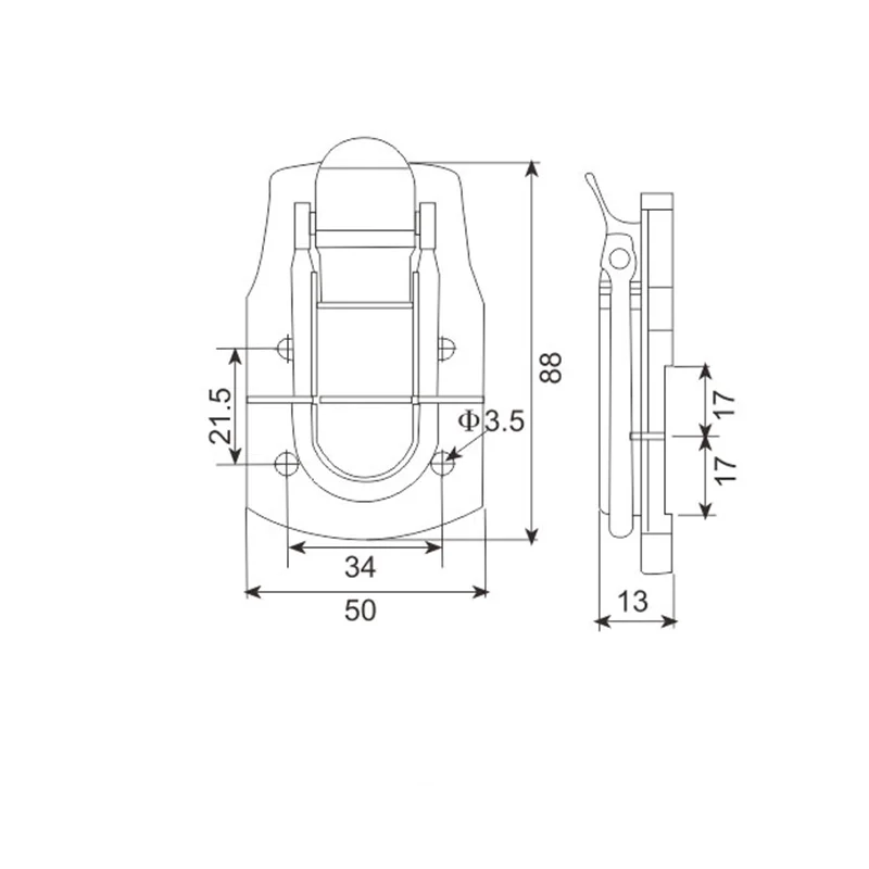 Pestillo de gran tamaño FS-1014 sobre una superficie