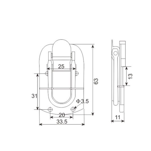 Briefcase Latch Hasp FS-1022 — изображение 2