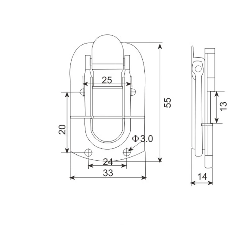 Aktenkoffer-Verschluss FS-1026 an einer Ledertasche