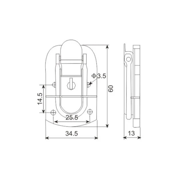 Lockable Briefcase Latch Hasp FS-1029 - Imagen 2