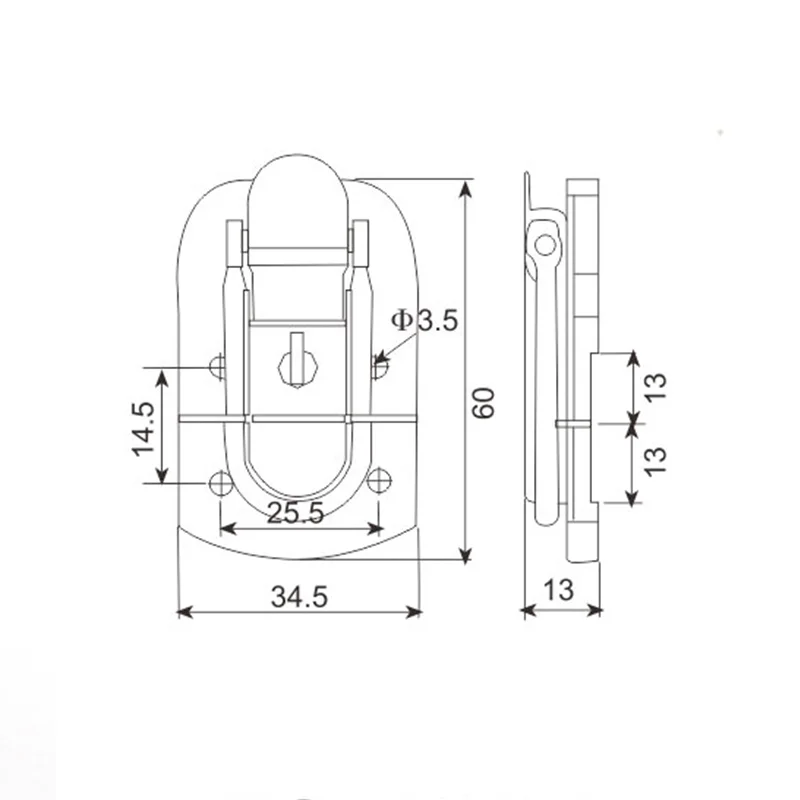 Замок-защелка для портфеля FS-1033 на кейсе
