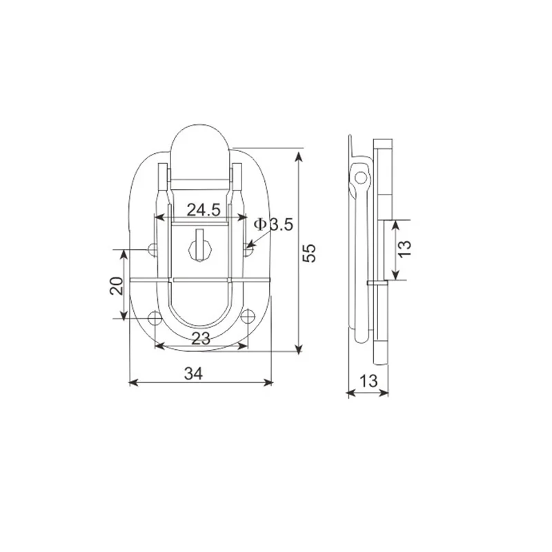 Abschließbarer Aktenkoffer-Verschluss Hasp FS-1037 2 Abschließbarer Aktenkoffer-Verschluss FS-1037