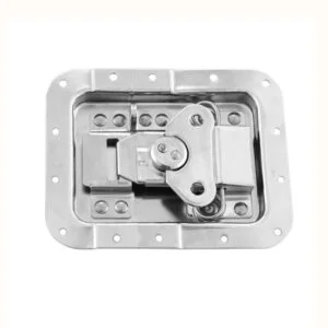 Grand loquet papillon encastré avec anneau de cadenas dans un plat décalé