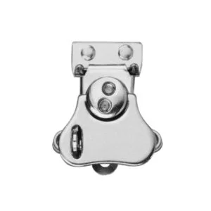 Cierre giratorio de mariposa con muelle y candado para montaje en superficie