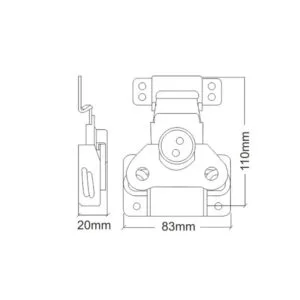 Spring loaded surface mount twist latch with captive body