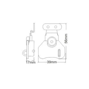 Cierre de mariposa giratorio con candado de acero inoxidable y guarda