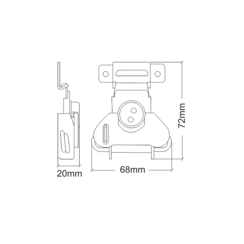 FS-1132 Padlockable Surface Mount Butterfly Twist Lock Latch with Keeper 2 Padlockable surface mount butterfly twist lock latch with keeper