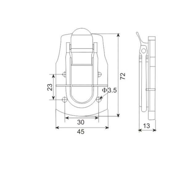 Fayshing 72*45mm Draw Latch FS-1133 - Imagen 2