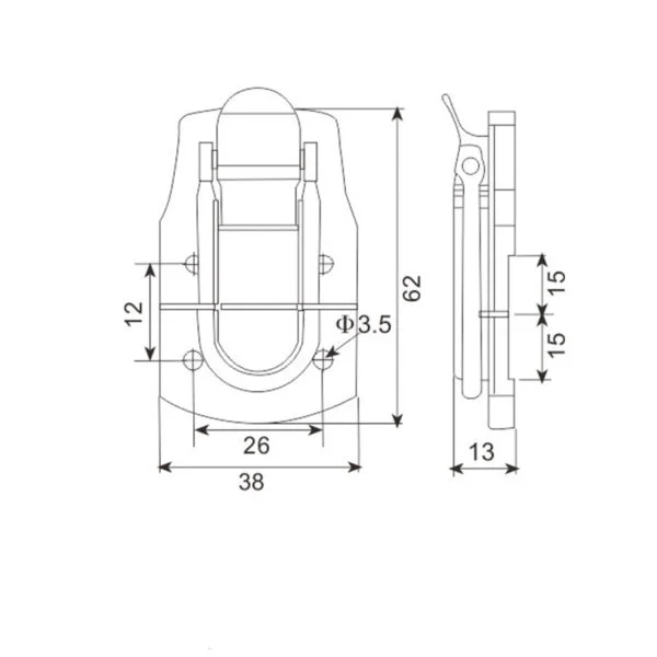 Small Briefcase Draw Latch FS-1139 – Bild 2