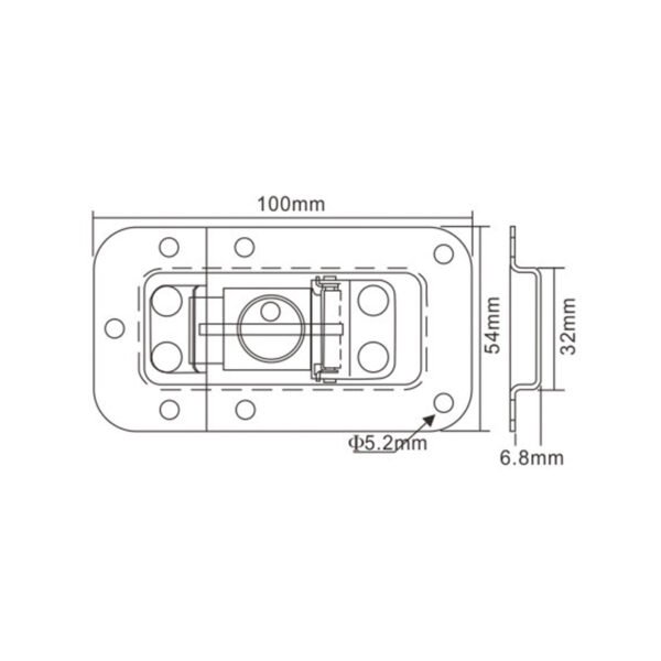 Fayshing 100x54mm Rack Lid Latch in Narrow and Very Shallow Plain Dish FS-1213 - Imagen 2