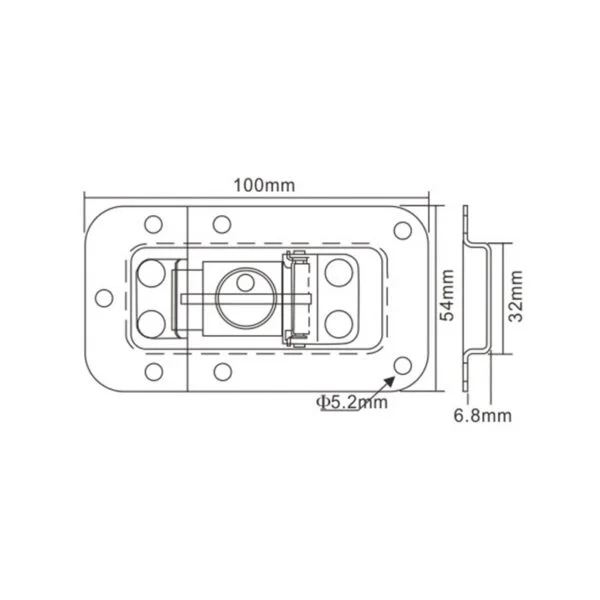 Fayshing 100x54mm Rack Lid Latch in Narrow and Very Shallow Plain Dish FS-1213 - Imagen 2