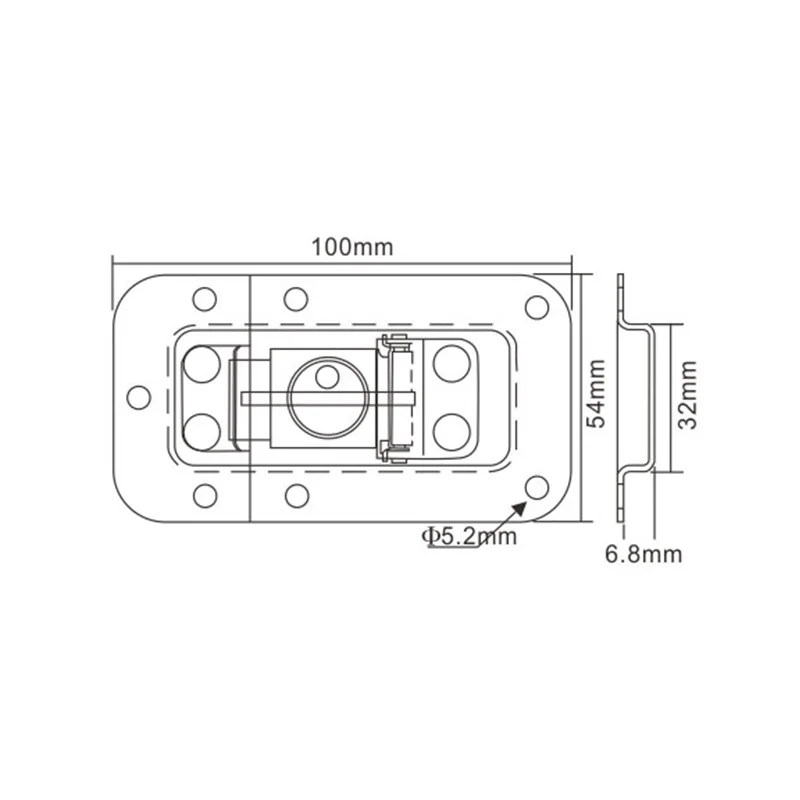 Plato llano estrecho y poco profundo con cierre de tapa de rejilla