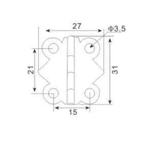 Dekorative Holzscharniere für Schmuckkästchen