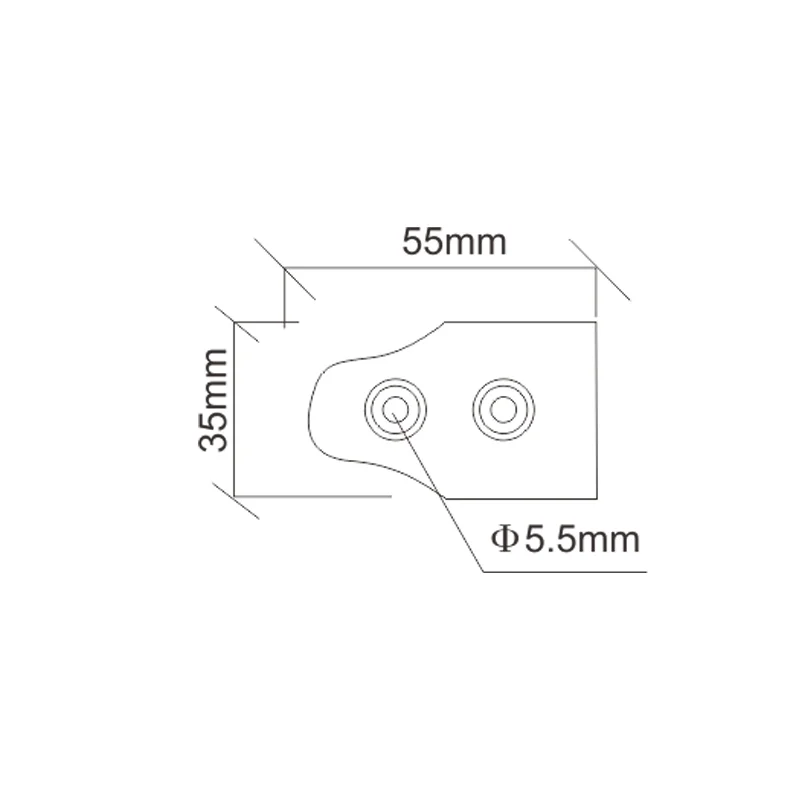 Vier-Loch-Angelstütze mit Nietschützern