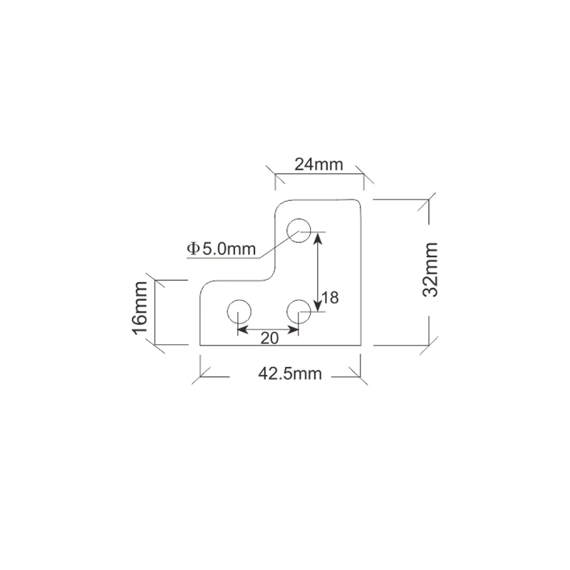 Fayshing Medium Brace mit 6 Löchern 2 Mittlere Angelspange mit sechs Löchern
