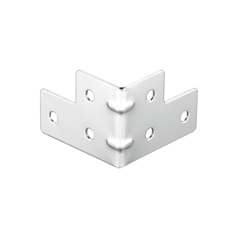 Fayshing Escuadra de refuerzo grande de 6 orificios con costillas de refuerzo 1 Esquina de refuerzo grande de 6 orificios con nervios de refuerzo