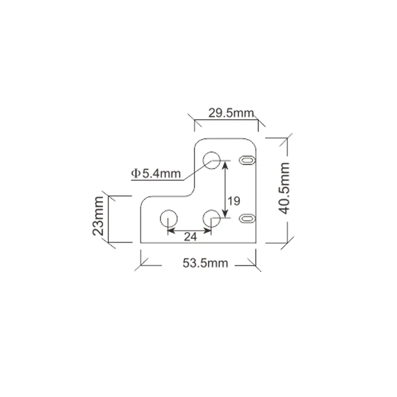 Fayshing Escuadra de refuerzo grande de 6 orificios con costillas de refuerzo 2 Esquina de refuerzo grande de 6 orificios con nervios de refuerzo