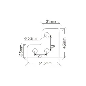Hochbelastbare Angelstütze mit sechs Befestigungslöchern