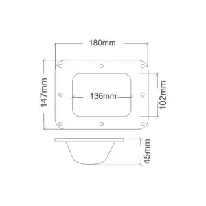 Grand plat à roulettes FS-7003 sur fond blanc