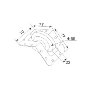4-inch built-in caster wheel for furniture