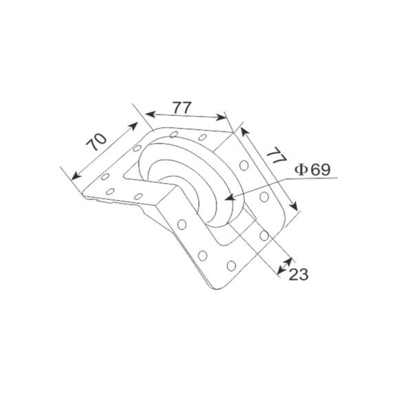 Fayshing 4 Inch Built-In Caster Wheel FS-7007 - Image 2