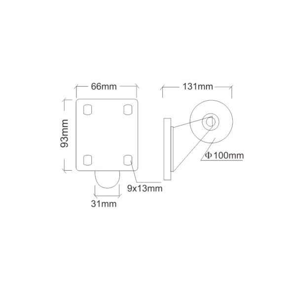 Fayshing 5.2 Inch Double Bearing Swivel Mobile Castor FS-7010 - Imagem 2