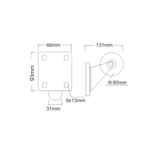 Fayshing 4.6 Inch Double Bearing Swivel Mobile Castor FS-7012 – Bild 2