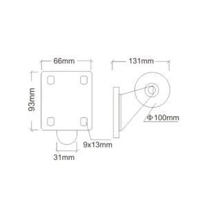 4-inch heavy-duty swivel caster with 360-degree mobility
