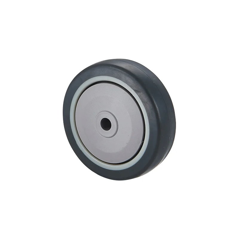 Roda de rodízio TPR incorporada de 3,9 polegadas FS-7033, cinzento 1 Roda de rodízio TPR incorporada de 3,9 polegadas cinzenta FS-7033