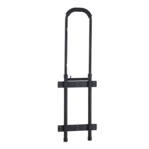 Poignée télescopique extérieure pour les bagages, déployée sur toute sa longueur