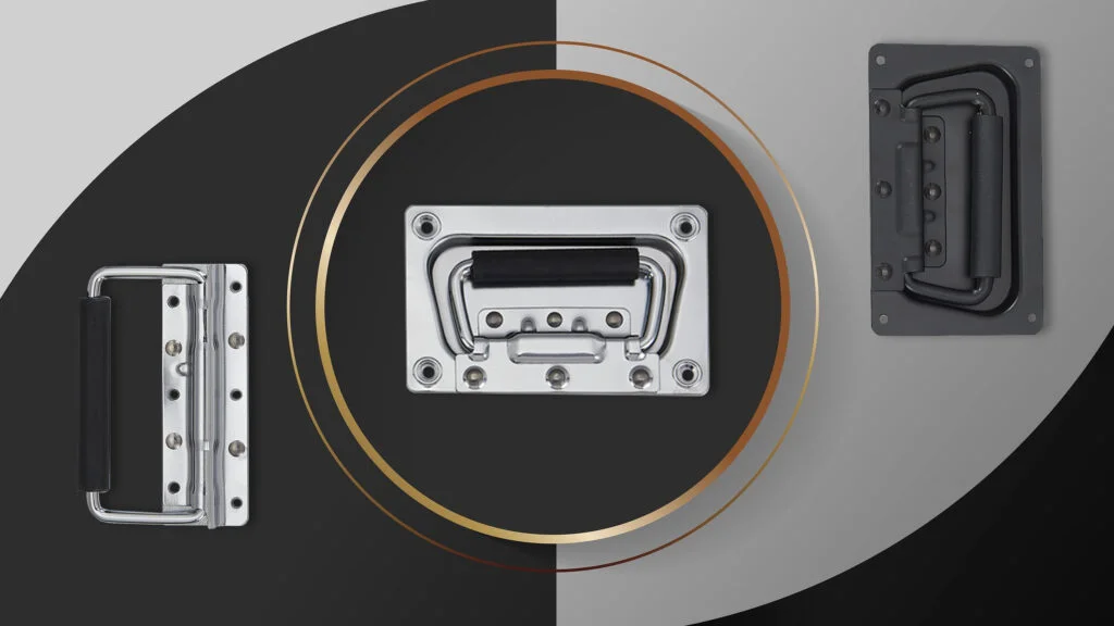 Flight case handle for luggage or equipment cases