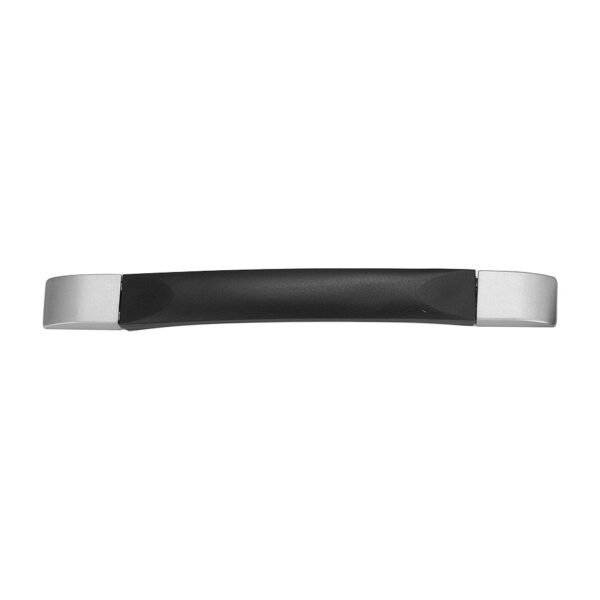 Black Luggage Strap Handle With Silver Zinc Alloy End Cap FS-2103