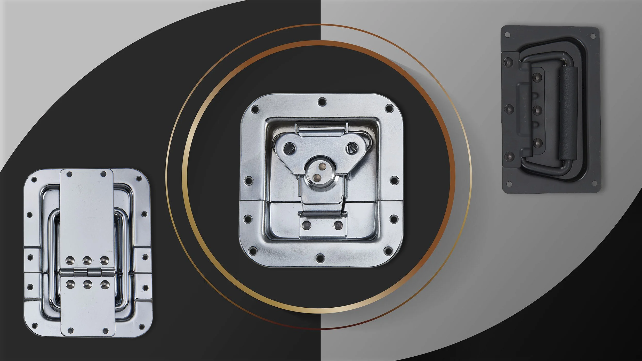 Budget-friendly flight case hardware options on display