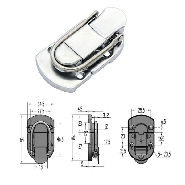 Briefcase Latch Hasp FS-1032 Size